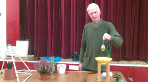 Mike and his brass pendulum